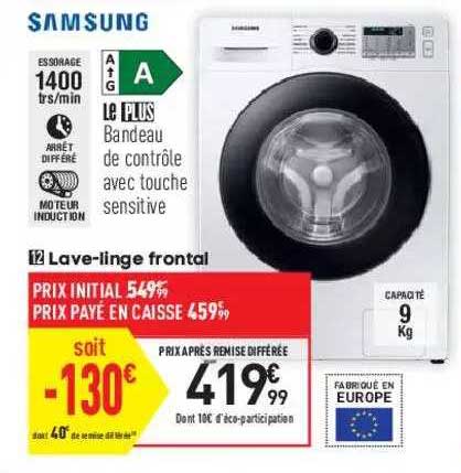 samsung lave-linge frontal
