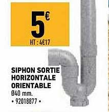 siphon sortie horizontale orientable