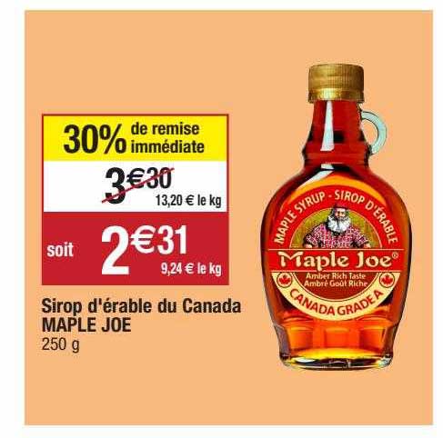 Sirop D'érable Du Canada Maple Joe