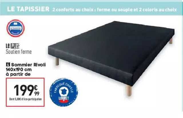 sommier rivoli 140x190 cm