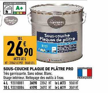 sous-couche plaque de plâtre pro