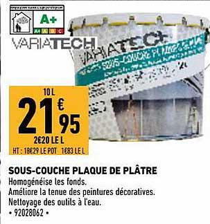 sous-couche plaque de plâtre