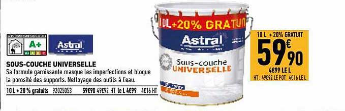 sous-couche universelle astral