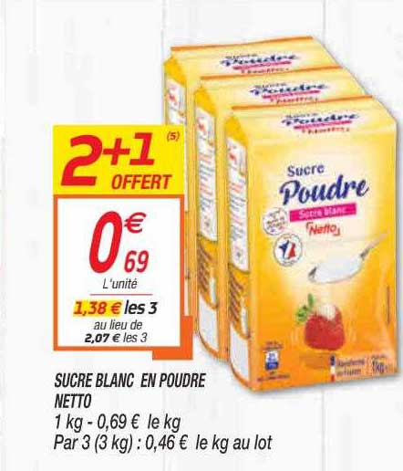 Sucre Blanc En Poudre Netto