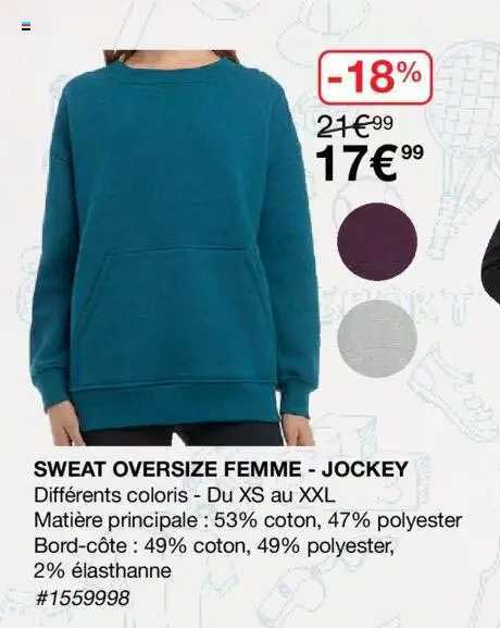 sweat oversize femme jockey