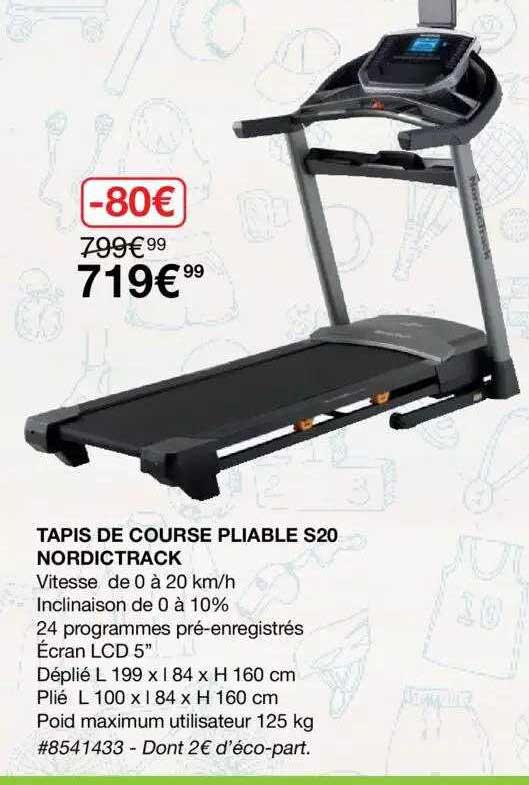 tapis de course pliable s20 nordictrack