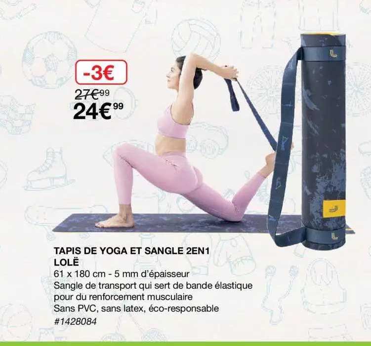 tapis de yoga et sangle 2en1 lolé