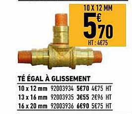 Té égal à Glissement