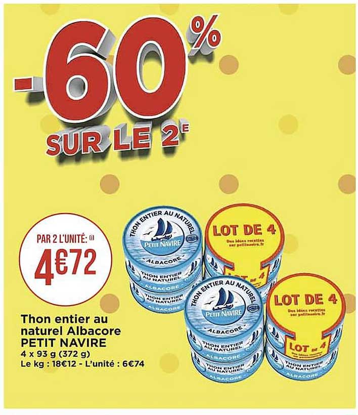 Thon Entier Au Naturel Albacore Petit Navire