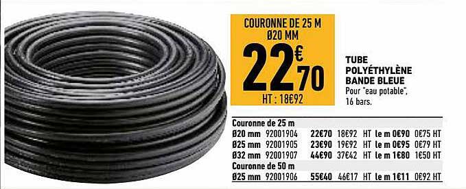 Tube Polyéthylène Bande Bleue