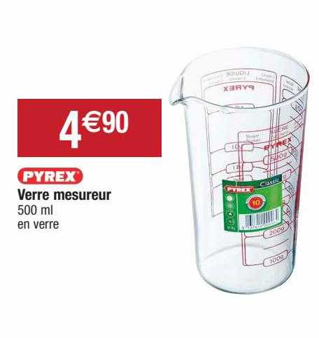 verre mesureur pyrex
