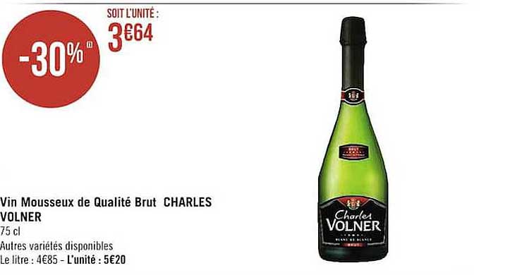 vin mousseux de qualité brut charles volner