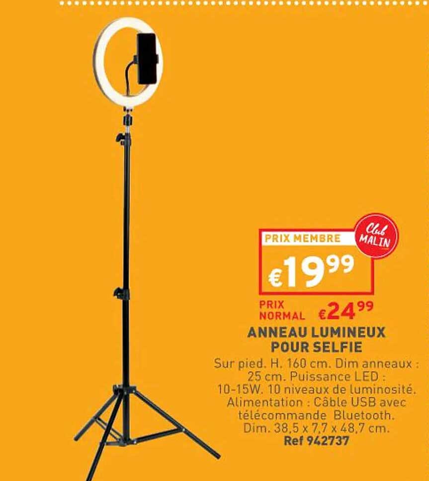 anneau lumineux pour selfie