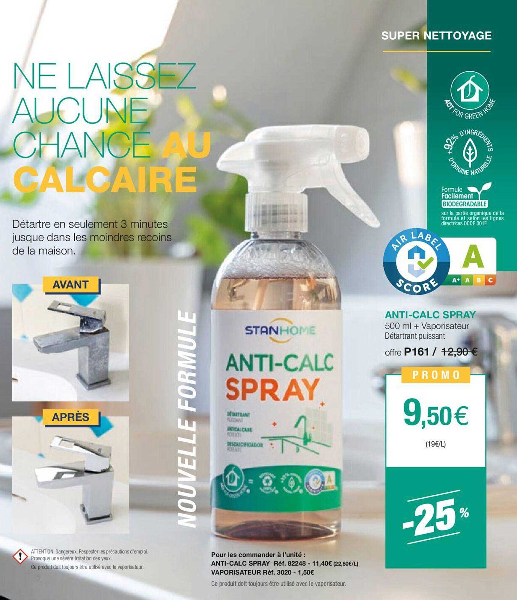 anti-calc spray vaporisateur détartrant puissant