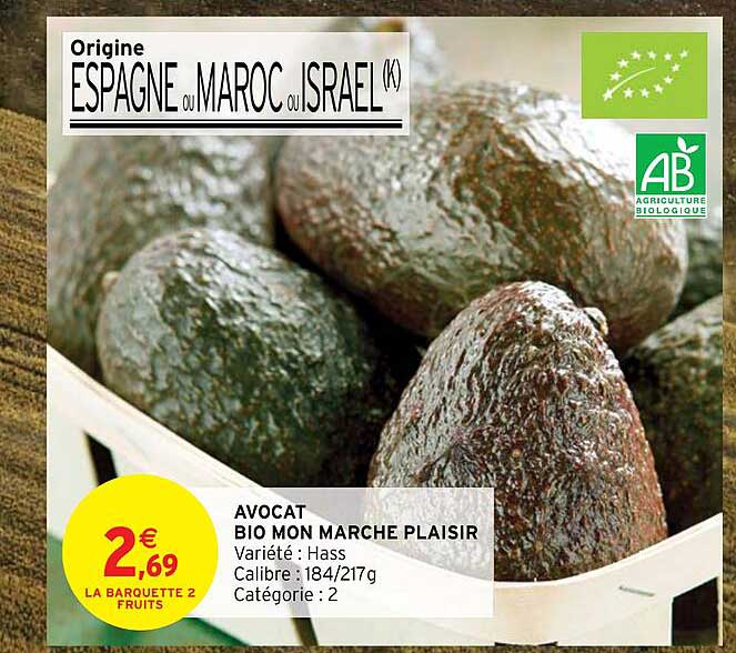 Avocat Bio Mon Marché Plaisir