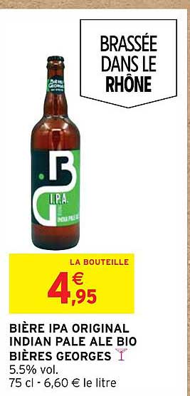 bière ipa original indian pale ale bio bière georges