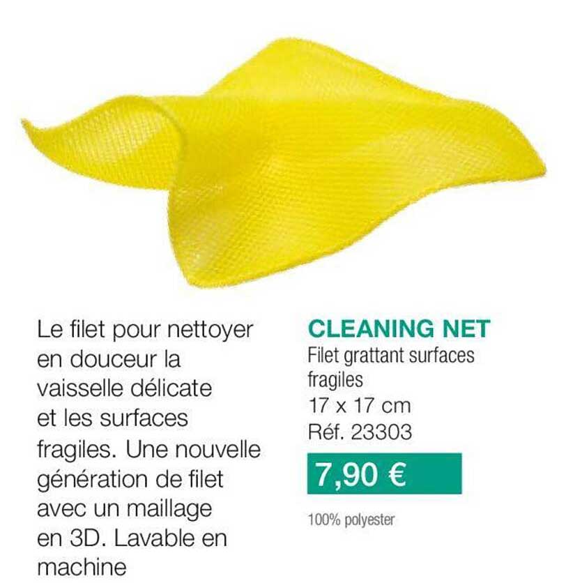 cleaning net filet grattant surfaces fragiles
