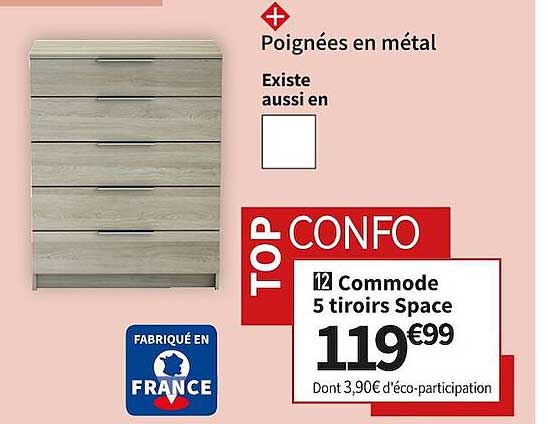 Commode 5 Tiroirs Space