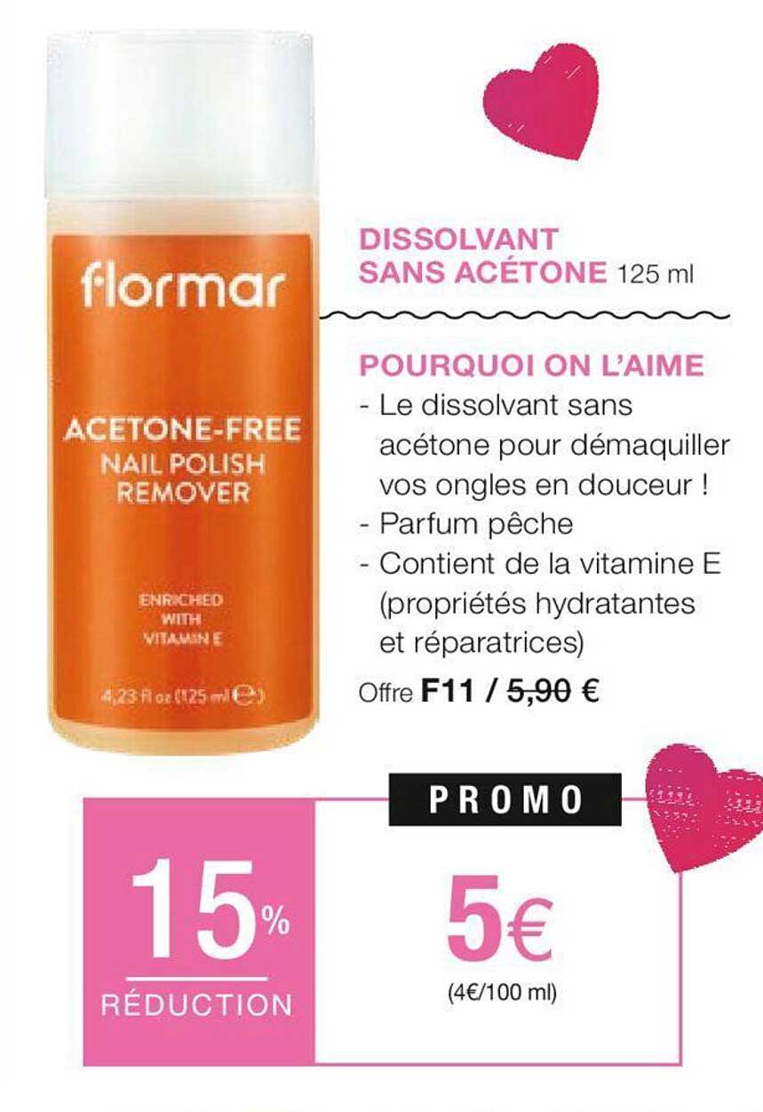 dissolvant sans acétone flormar