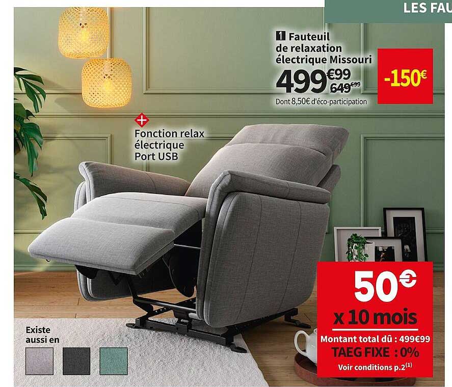 fauteuil de relaxation électrique missouri