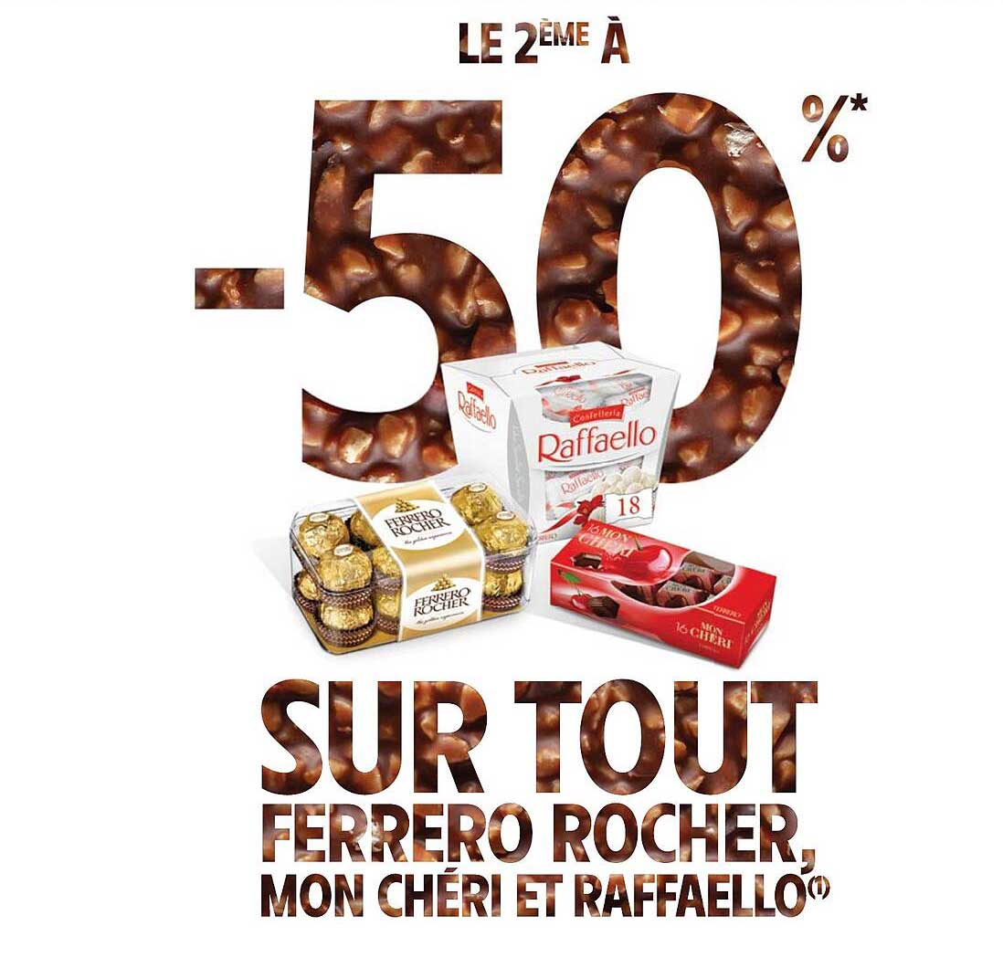 ferrero rocher, mon chéri et raffaello