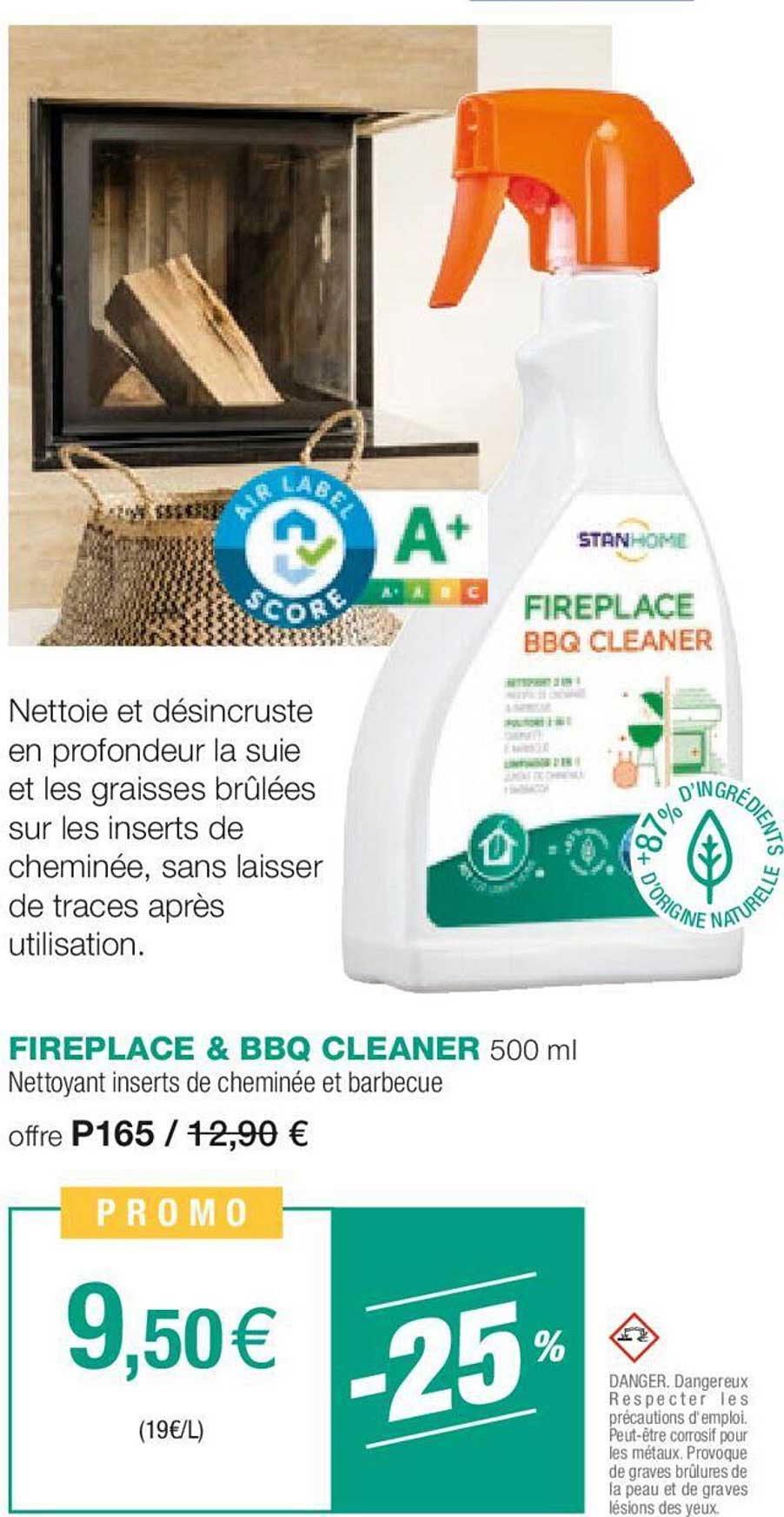 fireplace & bbq cleaner nettoyant inserts de cheminée et barbecue