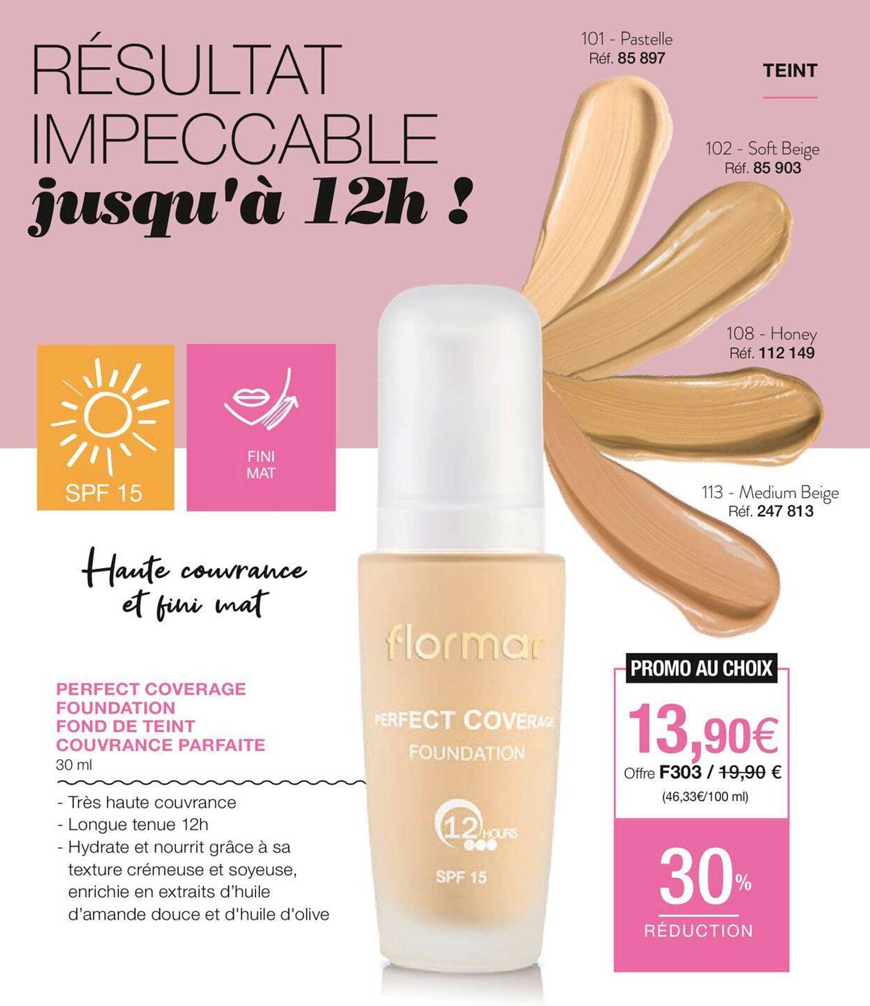 flormar perfect coverage foundation fond de teint couvrance parfaite