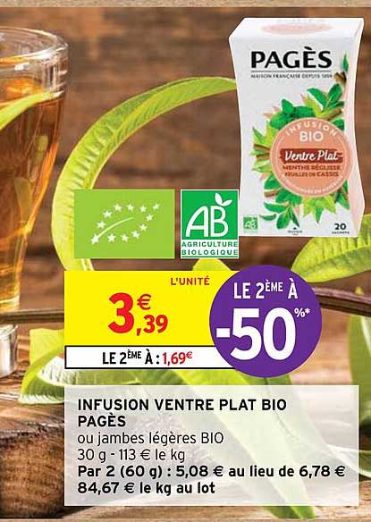 infusion ventre plat bio pagès