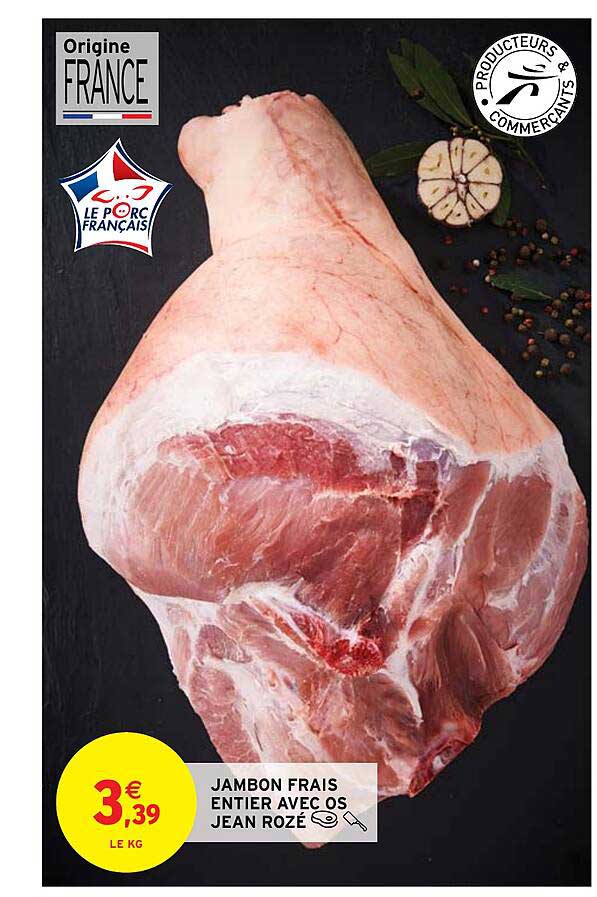 jambon frais entier avec os jean rozé