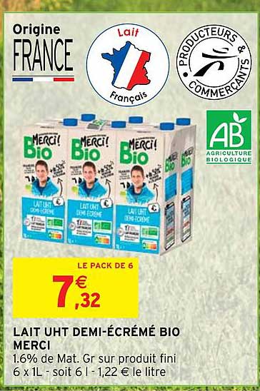lait uht demi-écrémé bio merci
