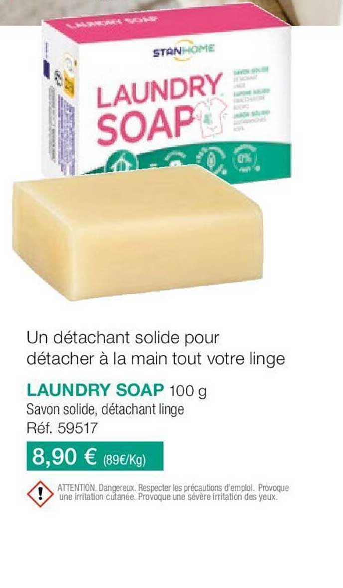 laundry soap savon solide, détachant linge