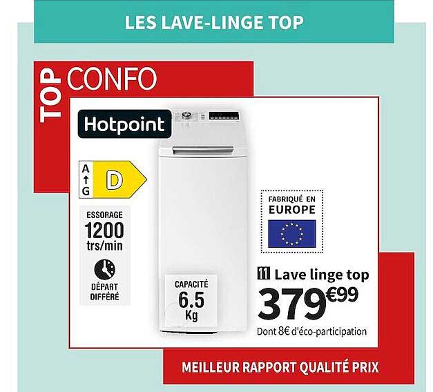 lave linge top hotpoint