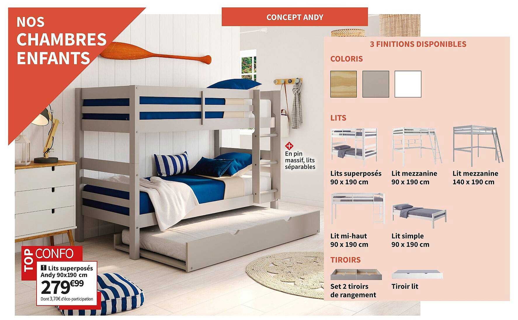 lits superposés andy