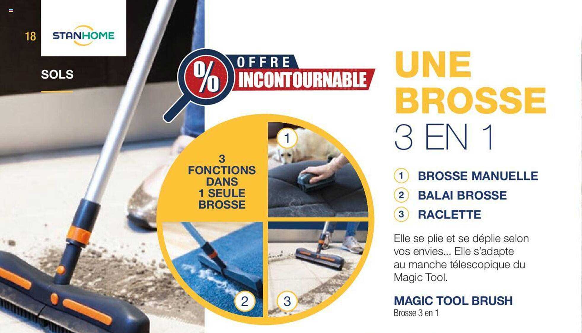magic tool brush brosse 3en1