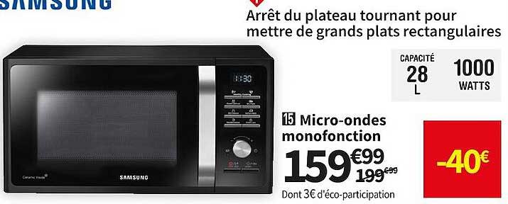 micro-ondes monofonction samsung