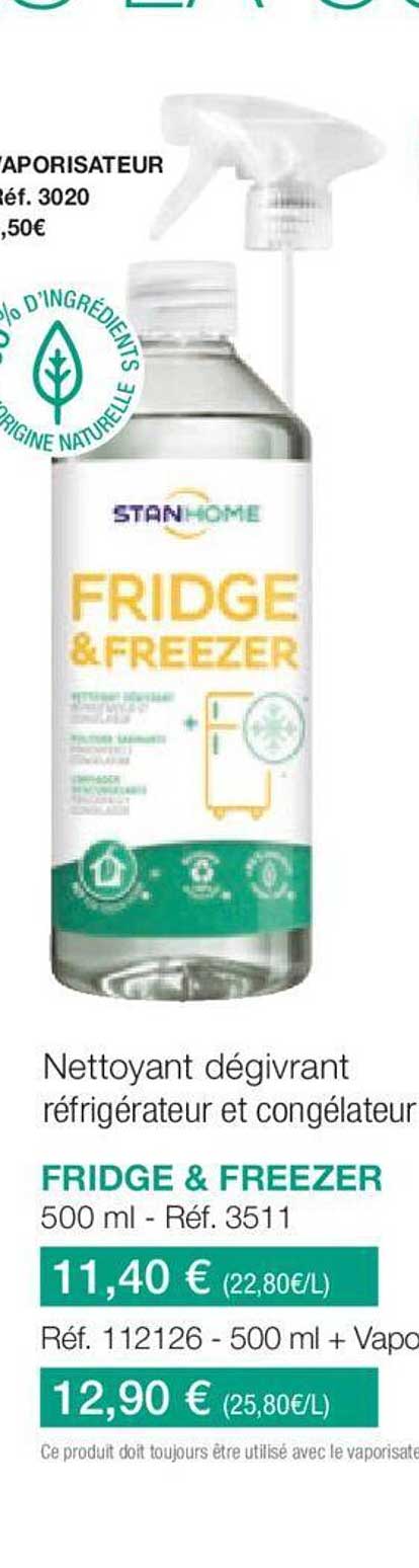 nettoyant dégivrant refrigérateur et congélateur fridge & freezer