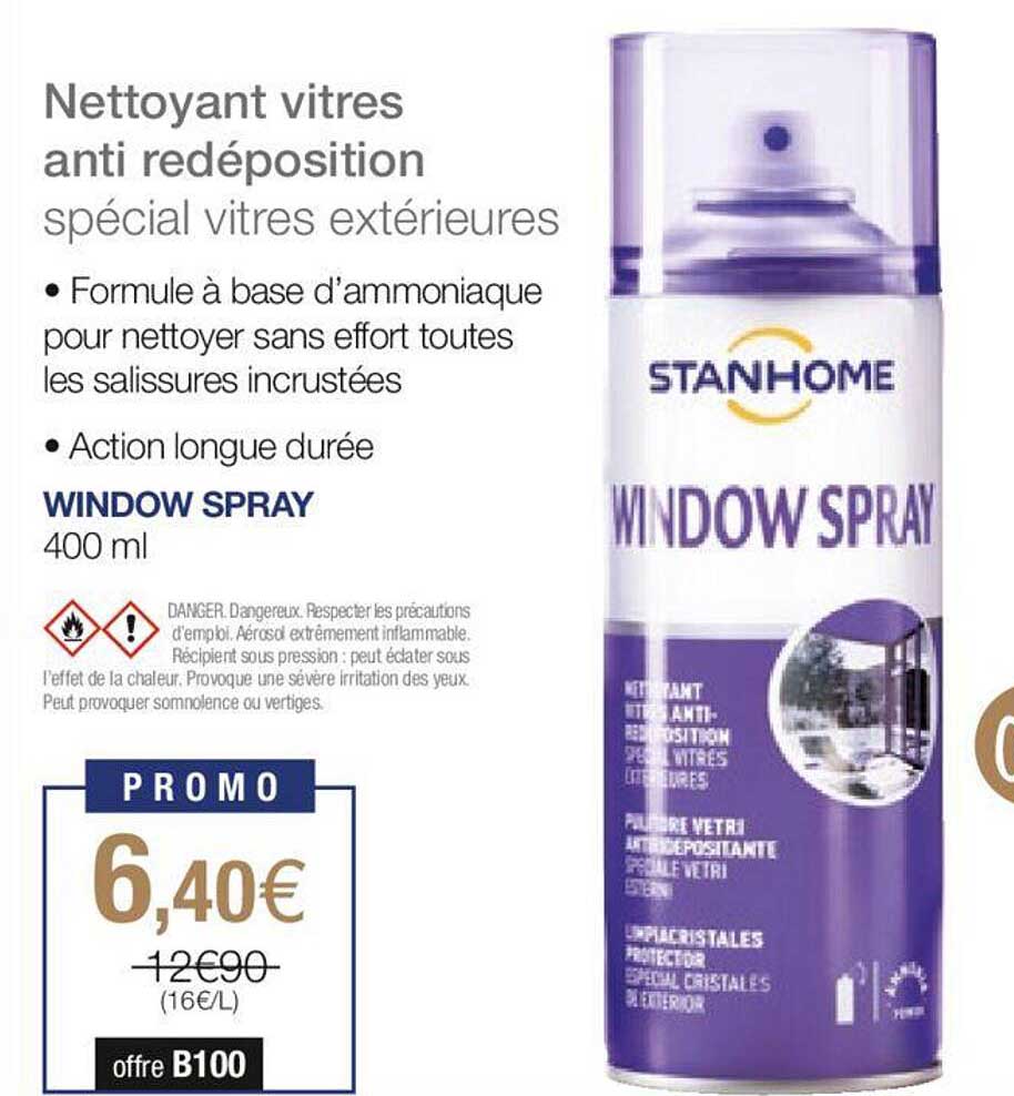 nettoyant vitres anti redéposition window spray
