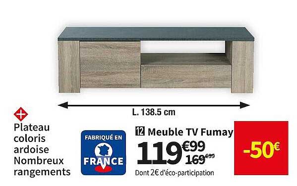 plateau coloris ardoise nombreux rangements