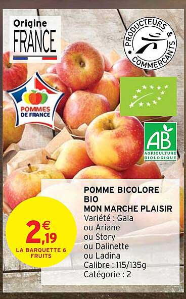 pomme bicolore bio mon marché plaisir