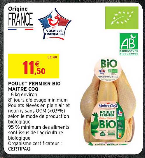 poulet fermier bio maître coq
