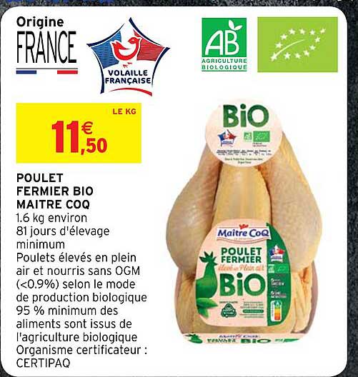 poulet fermier bio maître coq