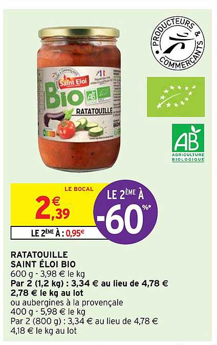 ratatouille saint éloi bio