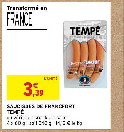 saucisses de francfort tempé