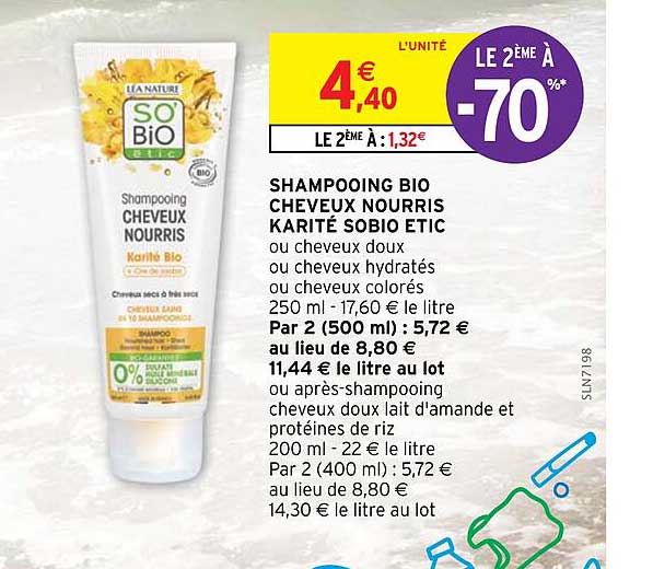 shampooing bio cheveux nourris karité sobio etic