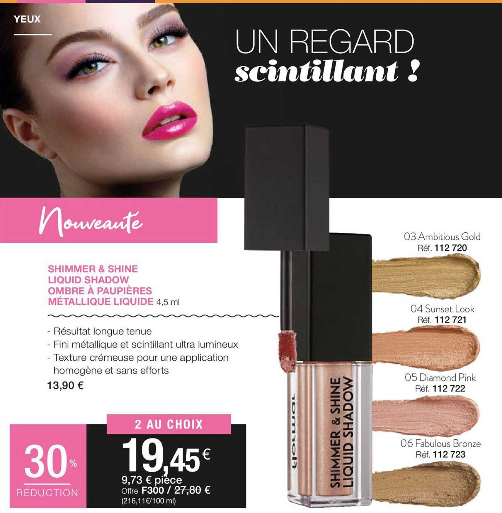 shimmer & shine liquid shadow ombre à paupières métallique liquide