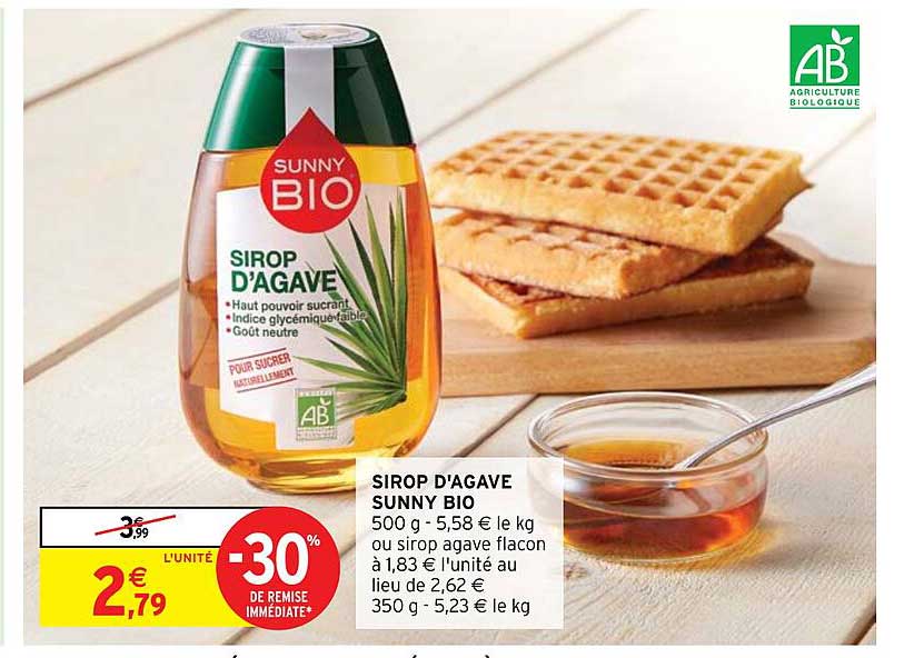 sirop d'agave sunny bio