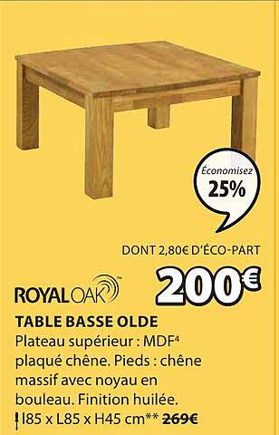 table basse olde royal oak