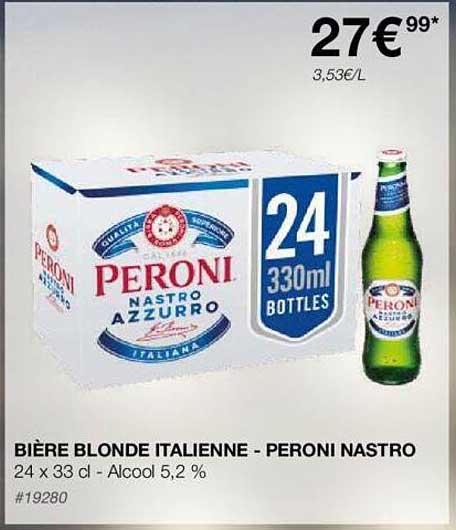 bière blonde italienne - peroni nastro