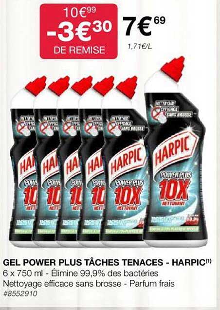 gel power plus tâches tenaces - harpic