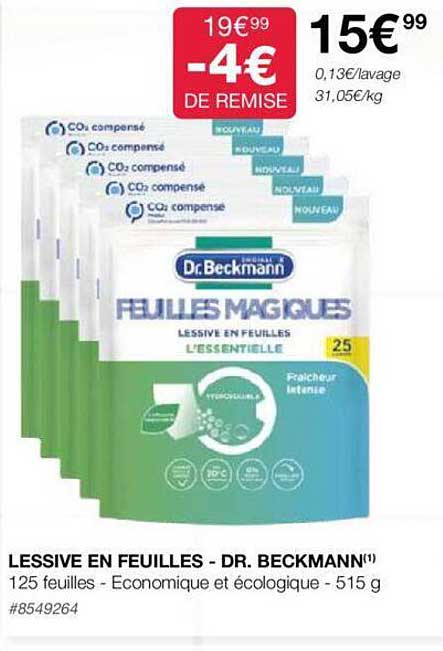 lessive en feuilles - dr. beckmann